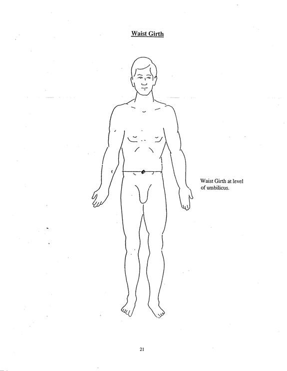 Image for Location of Measurment at Umbilicus. Graphic from Framingham Heart Study. Personal Communication, J. Murabito